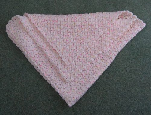 CD baby blanket, crochet.